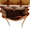 圖片 Hermes 展示品 Herbag 帆布拚牛皮銀釦後背包(金棕/米白)