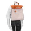圖片 Hermes 展示品 Herbag 帆布拚牛皮銀釦後背包(金棕/米白)