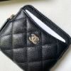 圖片 Chanel 黑牛金吐司ㄇ字拉鍊零錢包 📝預購