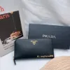 圖片  PRADA 拉鍊長夾 經典LOGO 水波紋拉鍊長夾 情人節