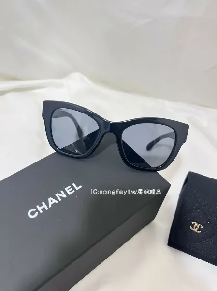 圖片  CHANEL 方形太陽眼鏡 愛心logo