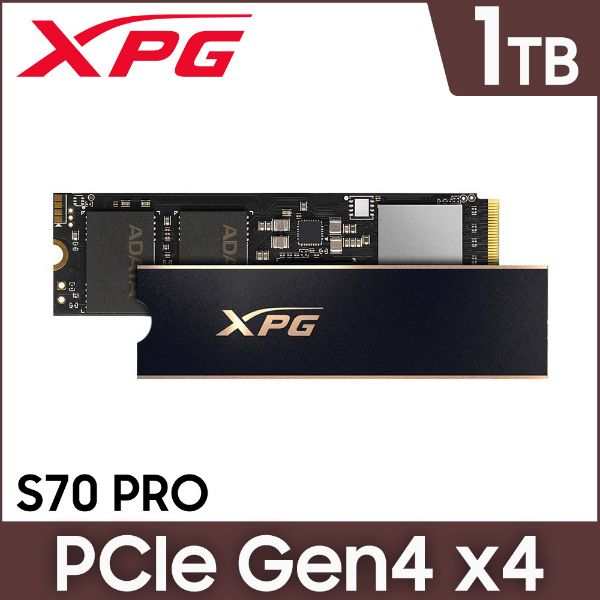 圖片 ADATA 威剛 XPG GAMMIX S70 PRO 1TB PCIe 4.0 M.2 2280固態硬碟