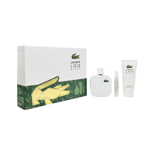 圖片 LACOSTE 經典純白淡香水禮盒(淡香水100ML+隨身筆7.5ML+沐浴精100ML)