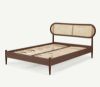 圖片 【LITOOC設計品牌】REEMA雙人復古編藤實木床架 (床座/臥室家具)-胡桃色  歐洲品質 非陸製淘寶家具保證 