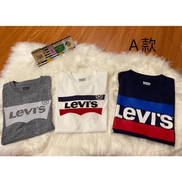 圖片  LEVI’S 短袖棉T 大童款 大logo短袖 美版成人可穿 3件1組