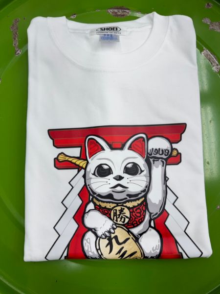 圖片 熊彬安全帽 ⎜日本 SHOEI MARQUEZ招き猫Tシャツ shoei招財貓 T恤