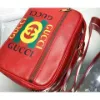 圖片 Gucci 523589 Logo 圖紋奶油軟牛皮休閒郵差斜背包 紅色