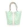 圖片 Hermes Picotin Lock Lucky Daisy 花卉印花牛皮迷你手提包-14cm(奶油色/綠)