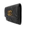 圖片 Chanel 展示品 19 菱格羊皮簍空金雙C雙層卡片/零錢包(AP1180-黑)