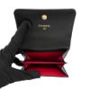 圖片 Chanel 展示品 19 菱格羊皮簍空金雙C雙層卡片/零錢包(AP1180-黑)