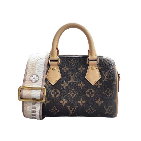 圖片 Louis Vuitton 展示品 Speedy Bandouliere 20 手提斜背二用包(M46222-奶茶色)