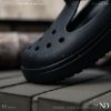 NICEDAY 現貨 Crocs Classic Crush 洞洞鞋 厚底 踩屎感 黑