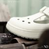 NICEDAY 現貨 Crocs Classic Crush 洞洞鞋 厚底 踩屎感 米白