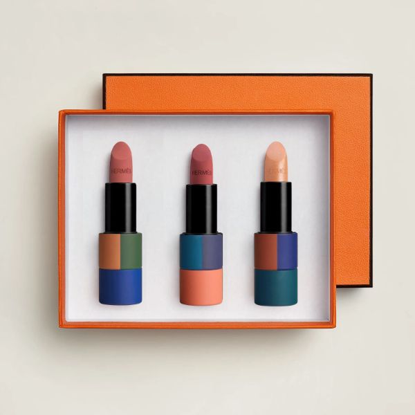 圖片 Hermès 愛馬仕彩妝 Rouge積木唇膏三入禮盒 #73/23/03 - 2024秋冬限量/專櫃緞帶包裝