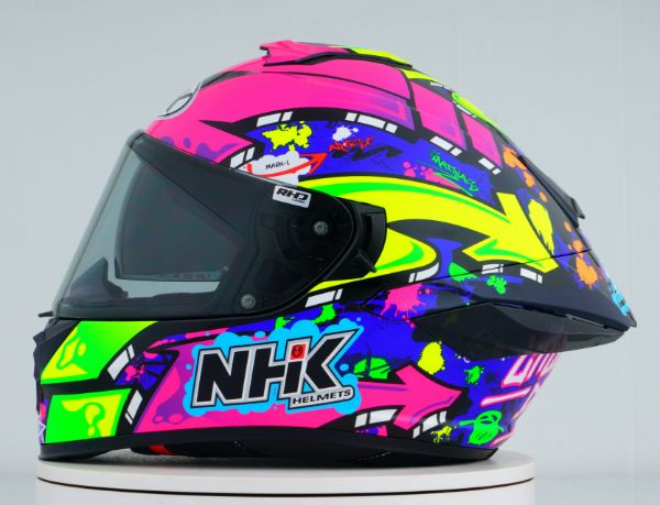 圖片 【台中硬了安全帽】NHK K5R MT18 (Mathias Tamburini)黑金屬藍 (亮面)