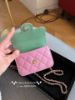 圖片 Chanel 手柄小卡包 粉色淡金 小包亮色超好看