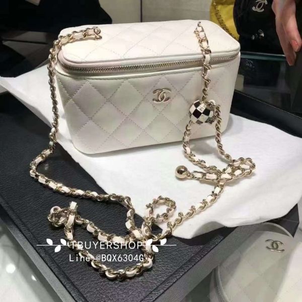 圖片 Chanel 白淡金 足球 長盒子 長度可調節