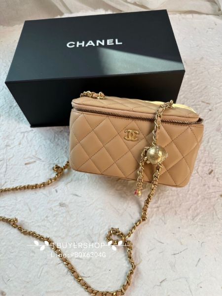 圖片 Chanel 金球 奶茶/深灰色 長盒子