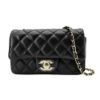 圖片 Chanel Mini Coco 菱格羊皮金釦斜背包-18cm(AS5219-黑)