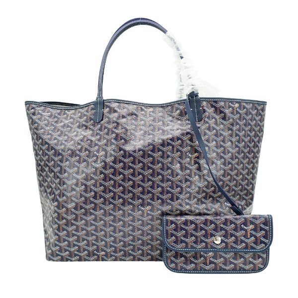 圖片 Goyard Saint Louis GM 印花帆布手提托特包(藍)