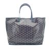 圖片 Goyard Anjou PM 印花帆布拚牛皮雙面手提托特包(藍)