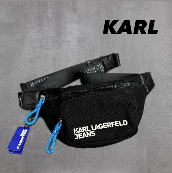 圖片 KARL卡爾 立體軟膠字母logo 腰包/胸包