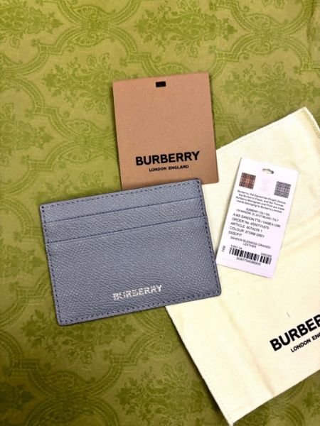圖片 ［SKR精品服飾］Burberry 燙銀logo 大象灰 卡片包