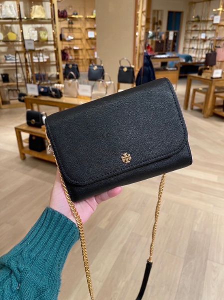 圖片 ［SKR精品服飾］Tory Burch TB防刮紋黑色 woc 鏈條包