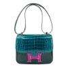 圖片 Hermes Constance 24 鱷魚皮三拼色桃釦肩背/斜背包