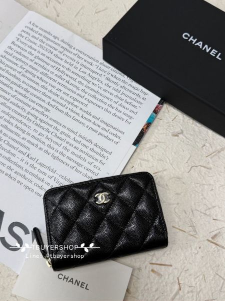 圖片 Chanel 25c cf黑金 荔枝皮 新款拉鍊錢包 更實用耐裝