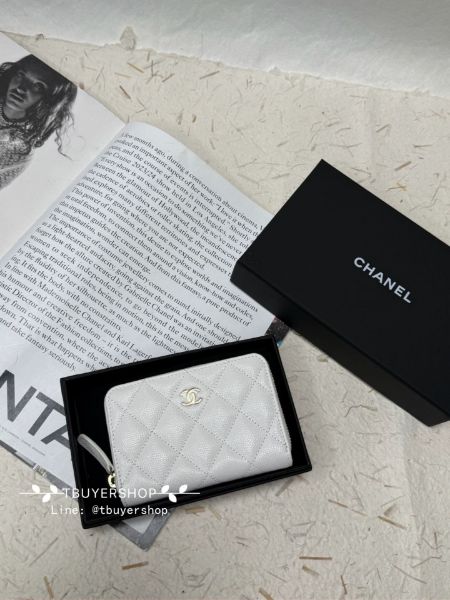 圖片 Chanel 25c cf 白金 荔枝皮 新款拉鍊錢包 更實用耐裝