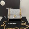 圖片 Chanel 愛心調節 灰金 荔枝皮 cf mini 20cm