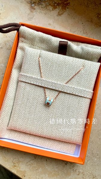 圖片 Hermes mini pop H 氣泡綠/玫瑰金項鍊 📝 預購