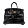 圖片 Hermes Birkin 稀有鱷魚皮金釦手提鉑金包-25cm(U刻/89黑)