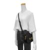 圖片 Gucci 展示品 1955 Horsebit 牛皮馬銜釦金拉鍊斜背相機包(760196-黑)