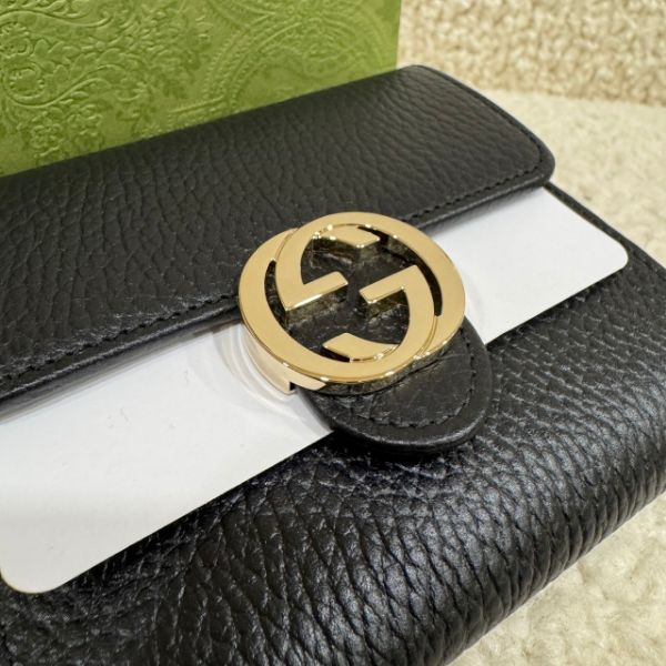 圖片 Gucci 女款黑色經典短夾