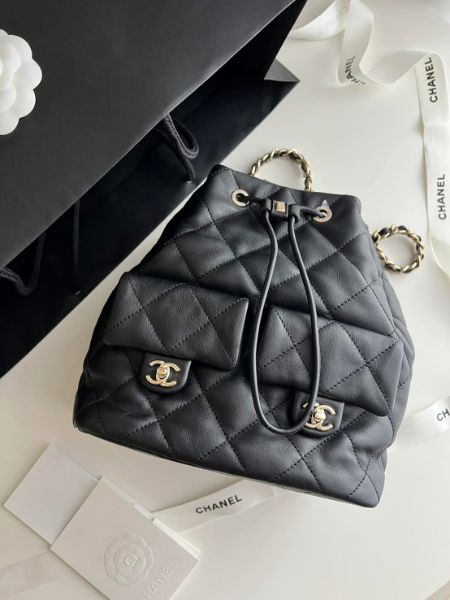 圖片 CHANEL 黑色雙口袋小背包