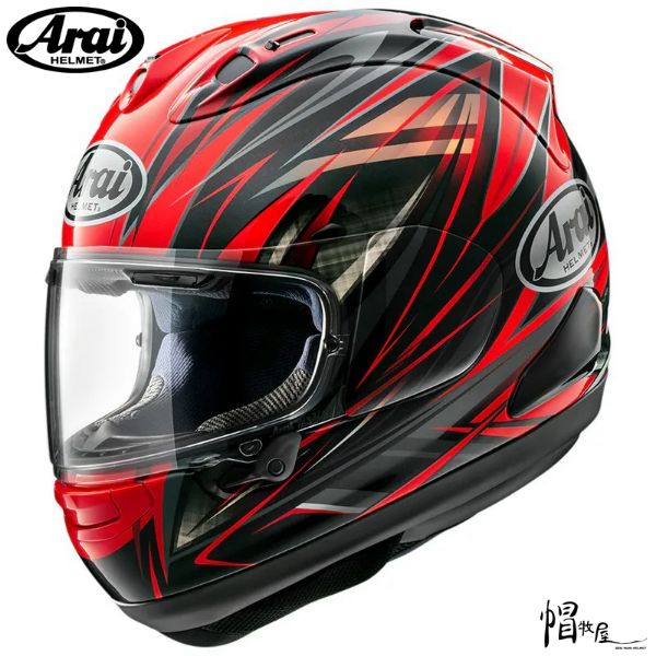 圖片 【帽牧屋】ARAI RX7X Radical 黑紅 亮面 彩繪 全罩 安全帽  限量 藍芽預留耳機孔 雙D扣