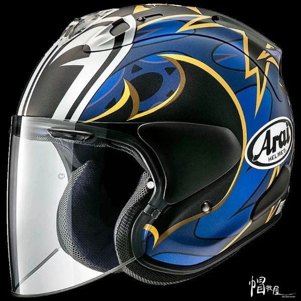 圖片 【帽牧屋】ARAI VZ-RAM NAKASUGA 21 消光 選手彩繪 頂級 3/4 半罩 安全帽 藍芽預留耳機孔 雙D扣  透氣