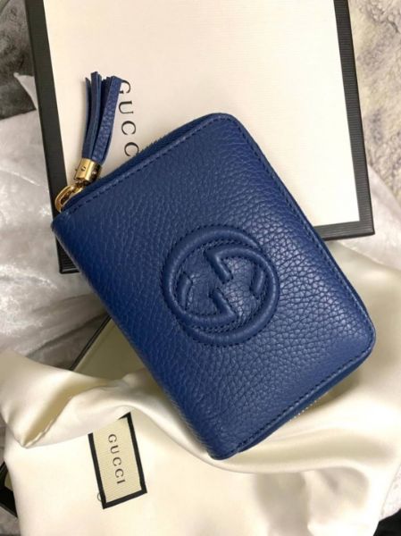 圖片 ［SKR精品服飾］Gucci 拉鍊零錢包 短夾 藍色