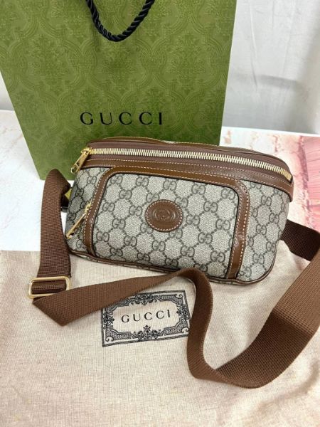 圖片 ［SKR精品服飾］Gucci經典老花 棕色 胸包/腰包