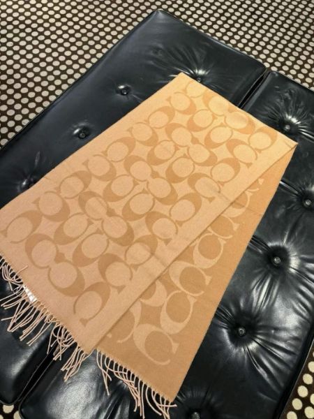 圖片 ［SKR精品服飾］Coach 羊絨圍巾 奶茶色
