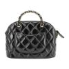 圖片 Chanel 展示品 Matelasse 亮面羊皮淡金鍊二用貝殼包-小(AS5130-黑)