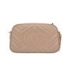 圖片 Gucci GG Marmont 仿舊金雙G牛皮拉鍊斜肩背包-24cm(447632-奶茶色)