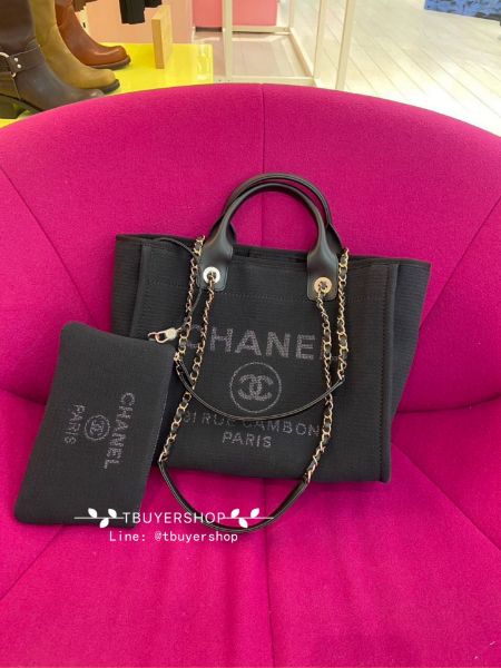 圖片 Chanel 爆款🔥黑色 沙灘包