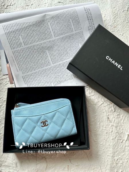 圖片 Chanel cf 藍金牛 L拉鍊錢包/卡包