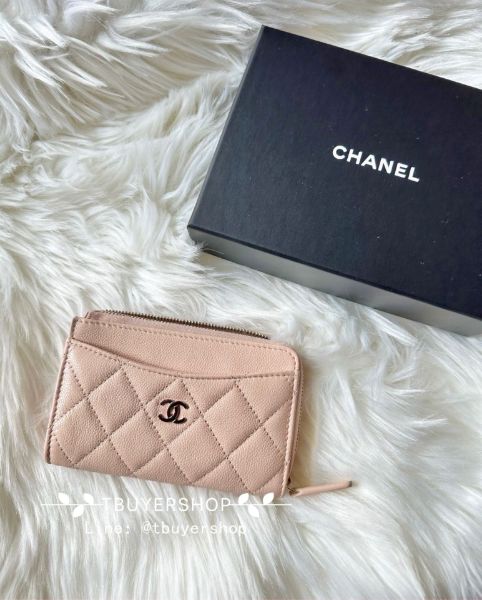 圖片 Chanel cf 裸粉牛  L拉鍊錢包/卡包