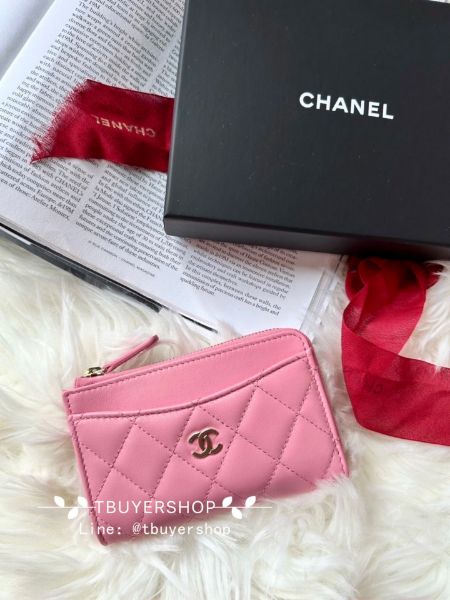 圖片 Chanel cf 桃粉羊  L拉鍊錢包/卡包