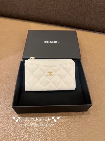 圖片 Chanel cf 白絲巾  L拉鍊錢包/卡包