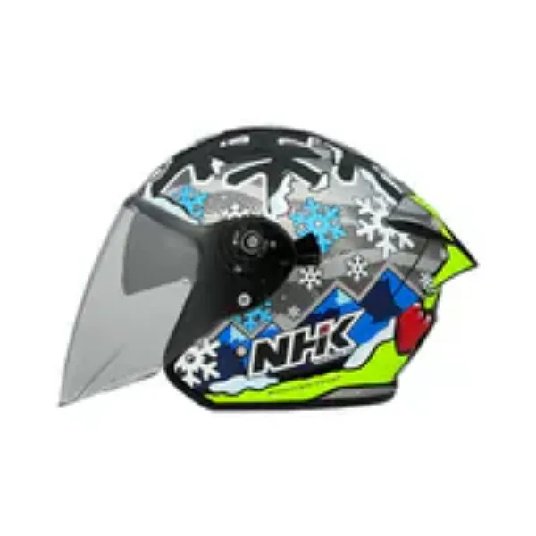 圖片 『嘉義Riderment萊德曼騎士部品』NHK S1GP PRO 冬之夜 Winter Night 黑銀 彩繪 3/4罩安全帽/通勤內墨鏡安全帽